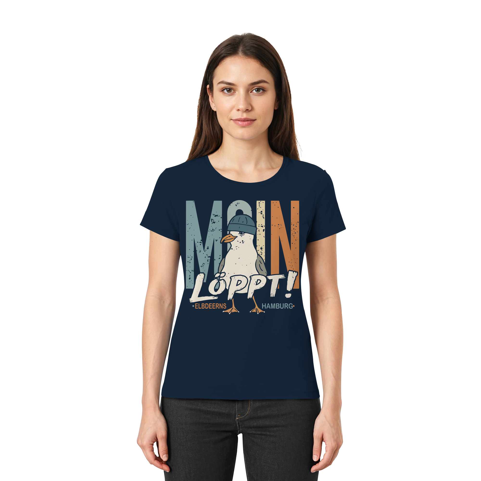 Elbdeerns - MOIN ...löppt! - Ladies Premium Shirt