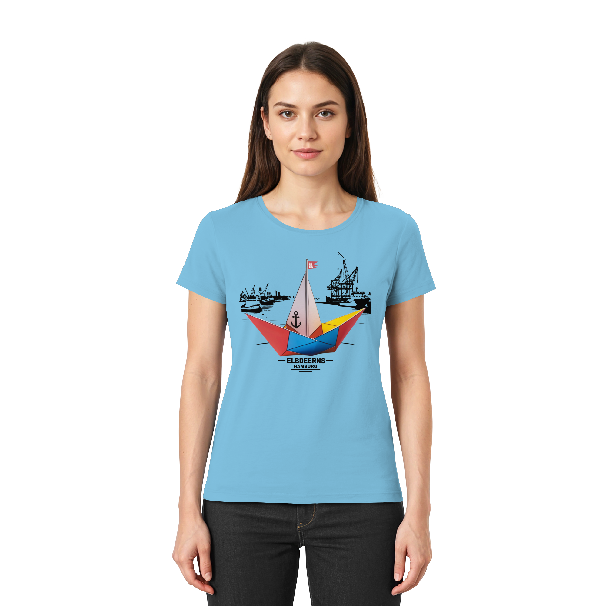 Elbdeerns - Papierschiff - Ladies Premium Shirt