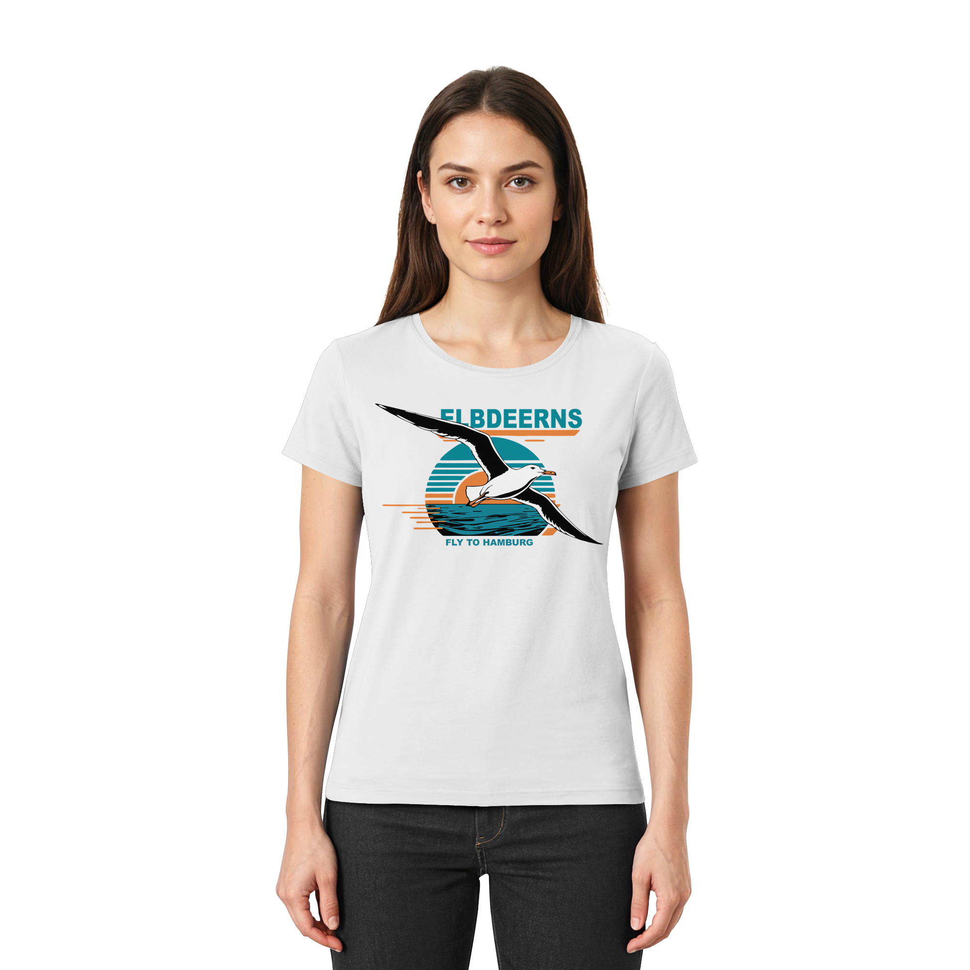 Elbdeerns "Fly to Hamburg" - Ladies Premium Shirt