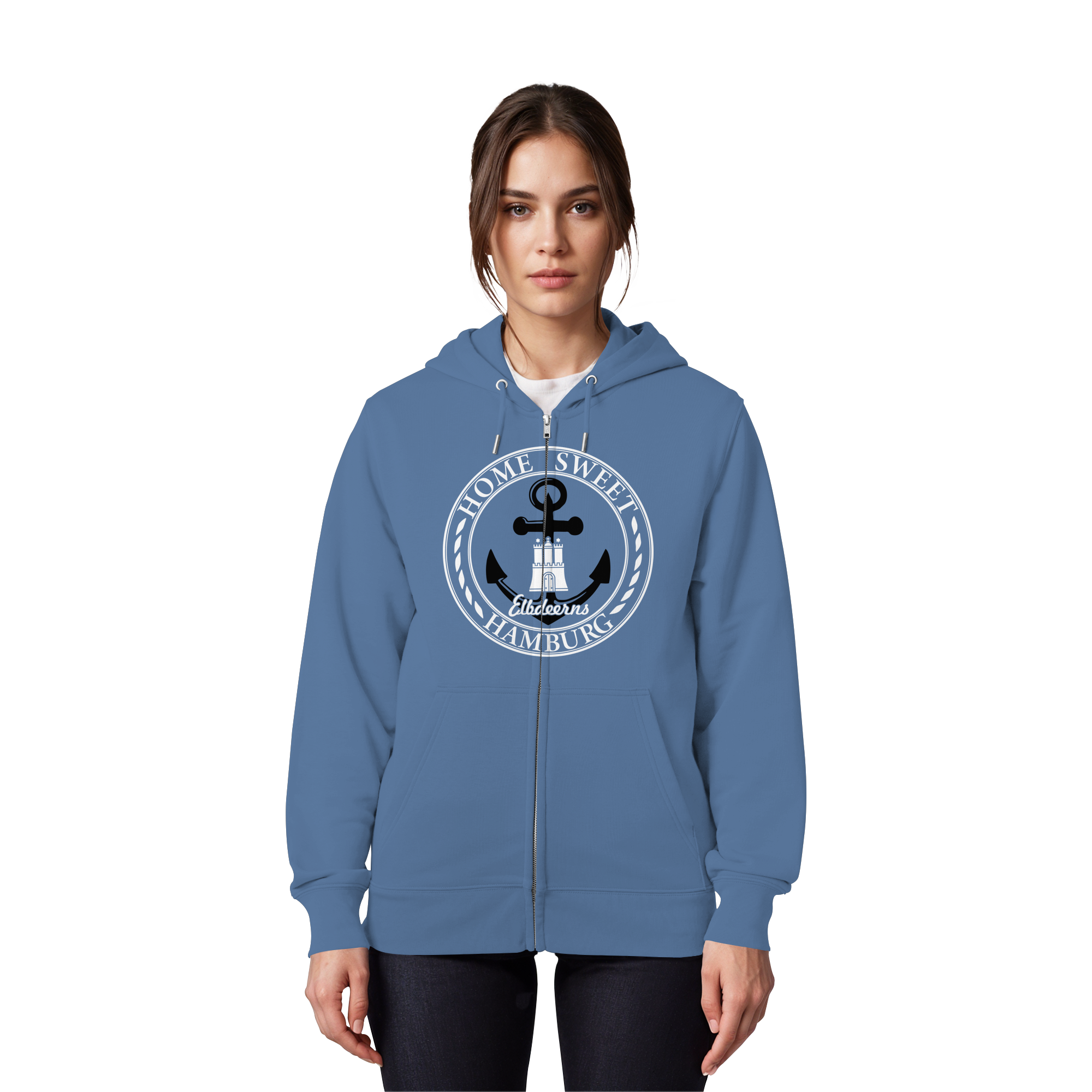 Elbdeerns "Home Sweet Hamburg" - Organic Zipper