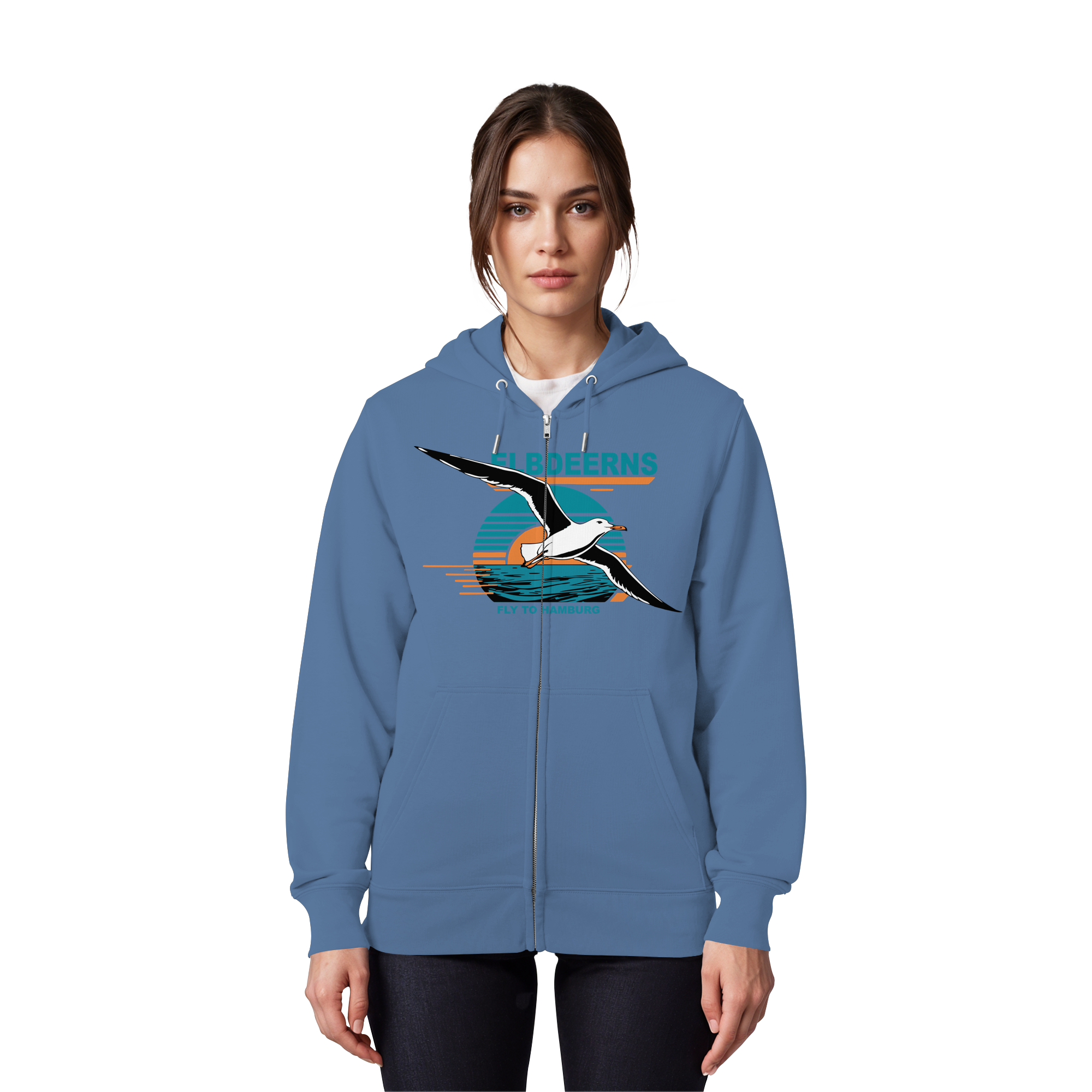 Elbdeerns "Fly to Hamburg" - Organic Zipper