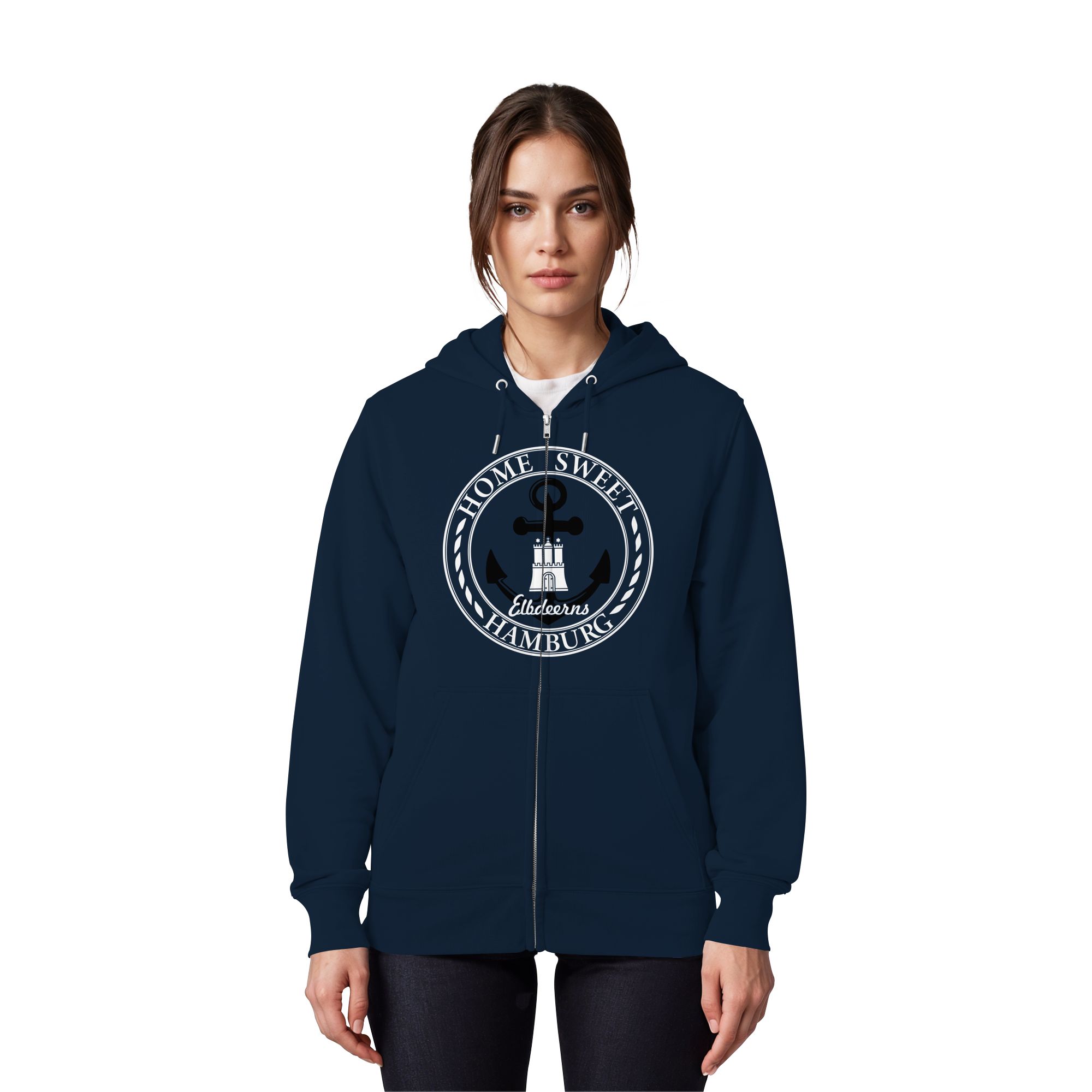 Elbdeerns "Home Sweet Hamburg" - Organic Zipper