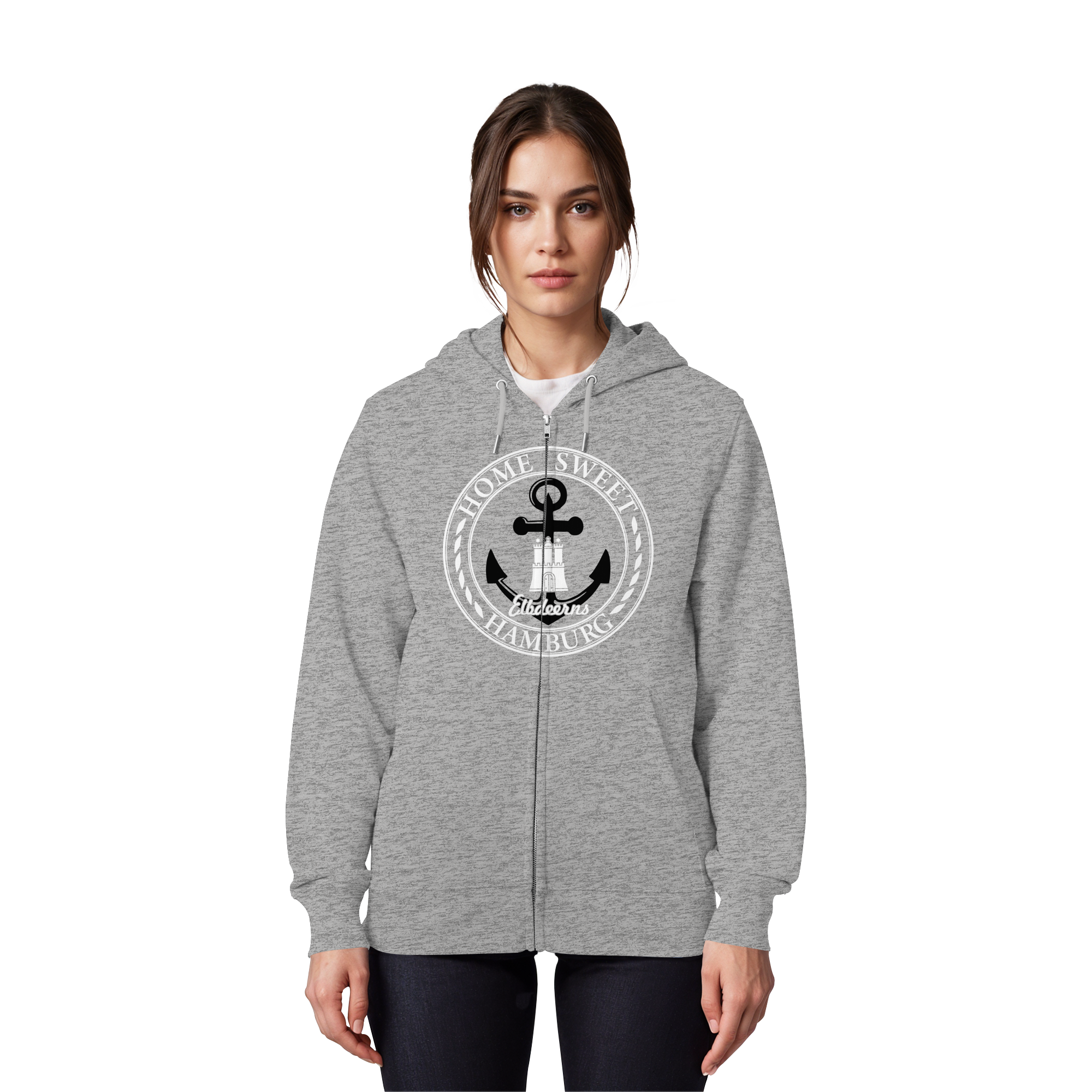 Elbdeerns "Home Sweet Hamburg" - Organic Zipper