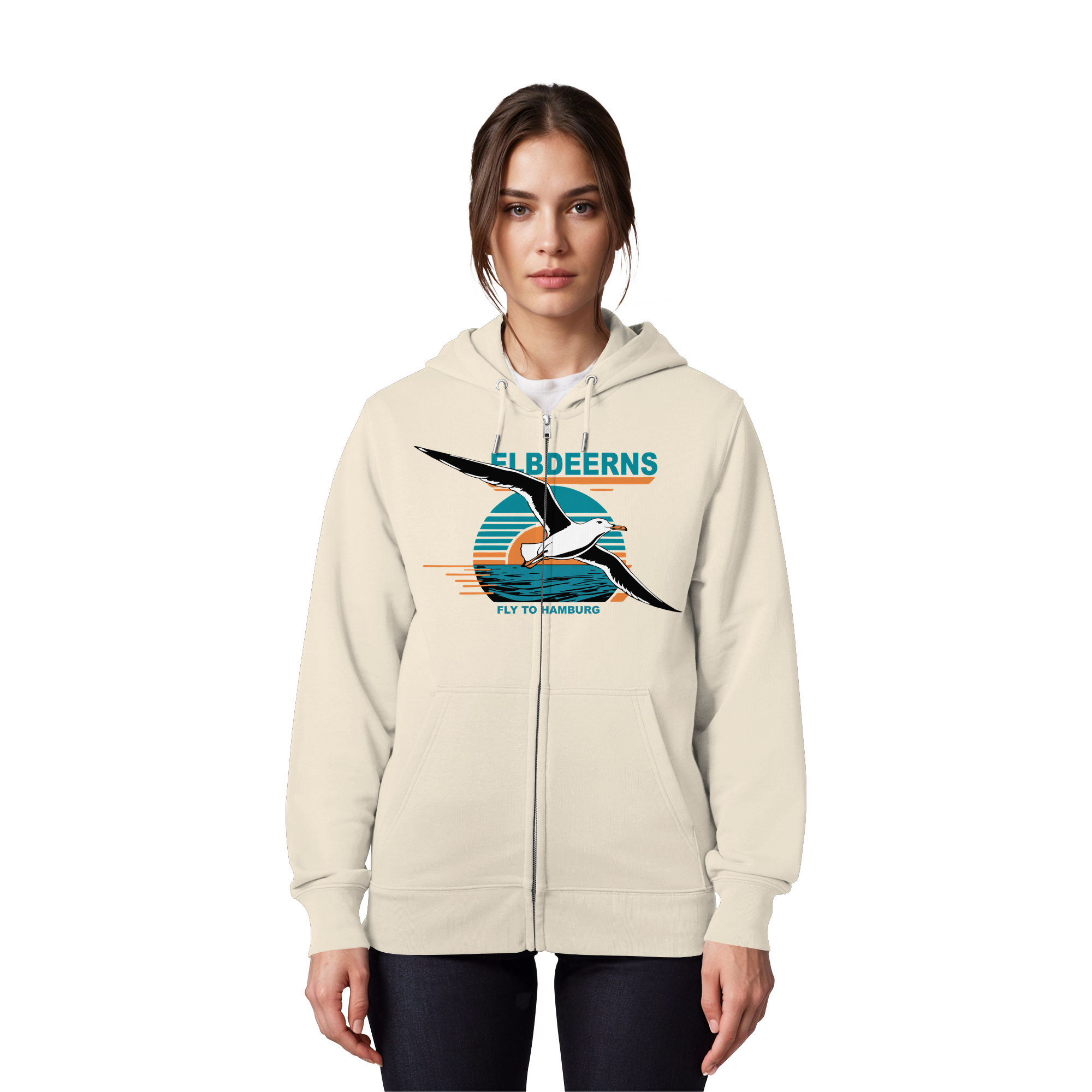Elbdeerns "Fly to Hamburg" - Organic Zipper