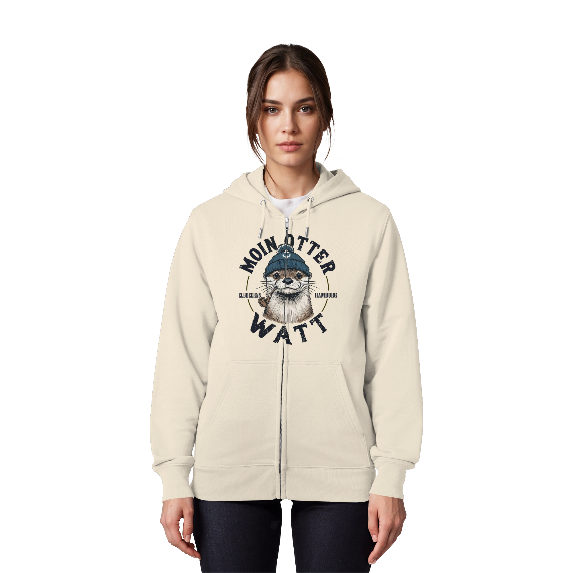 Elbdeerns - MOIN oder WATT - Organic Zipper