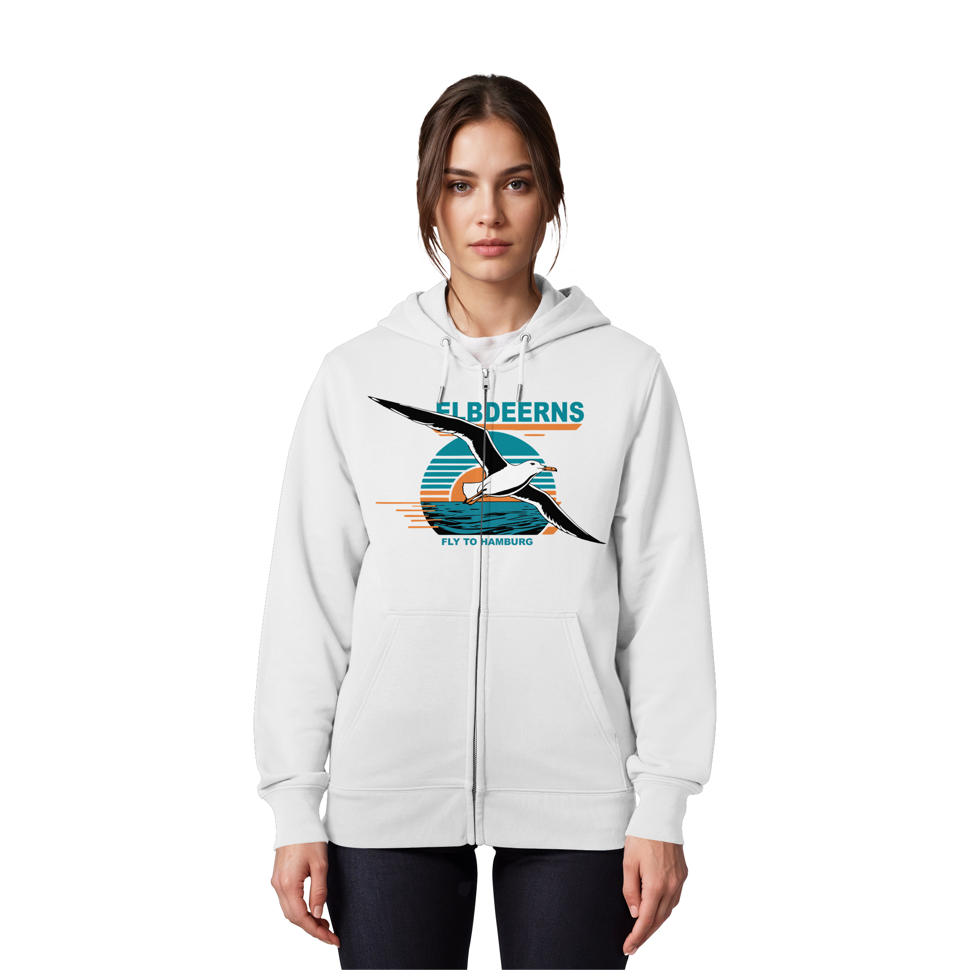 Elbdeerns "Fly to Hamburg" - Organic Zipper