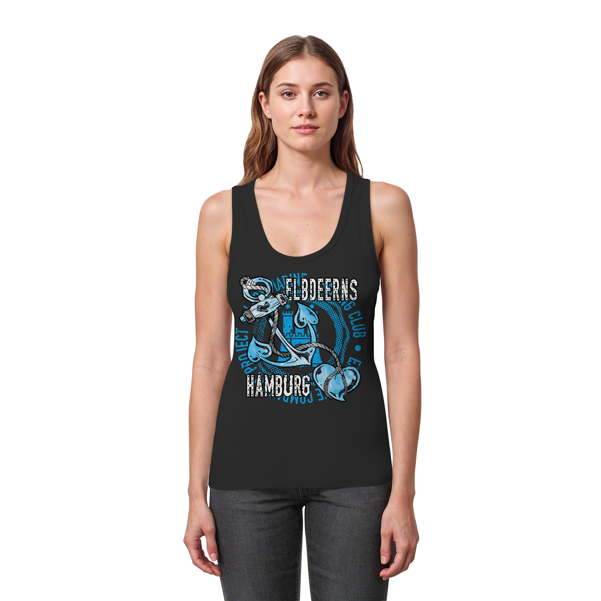 Elbdeerns "Club" - Womens Organic Fitted Tank Top