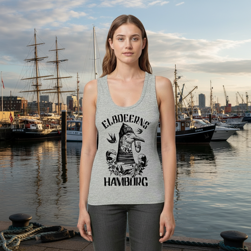 Elbdeerns "Lütt Möw" - Womens Organic Fitted Tank Top