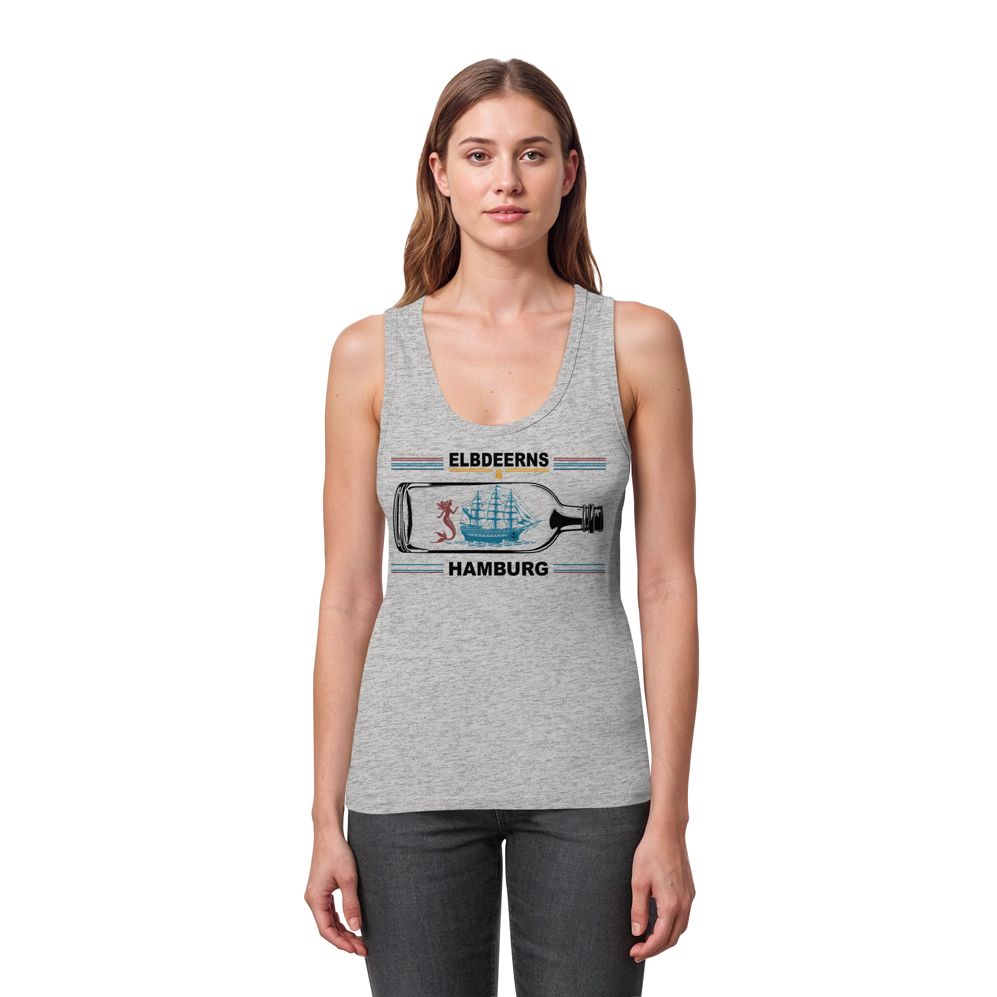 Elbdeerns "Buddelschiff" - Womens Organic Fitted Tank Top
