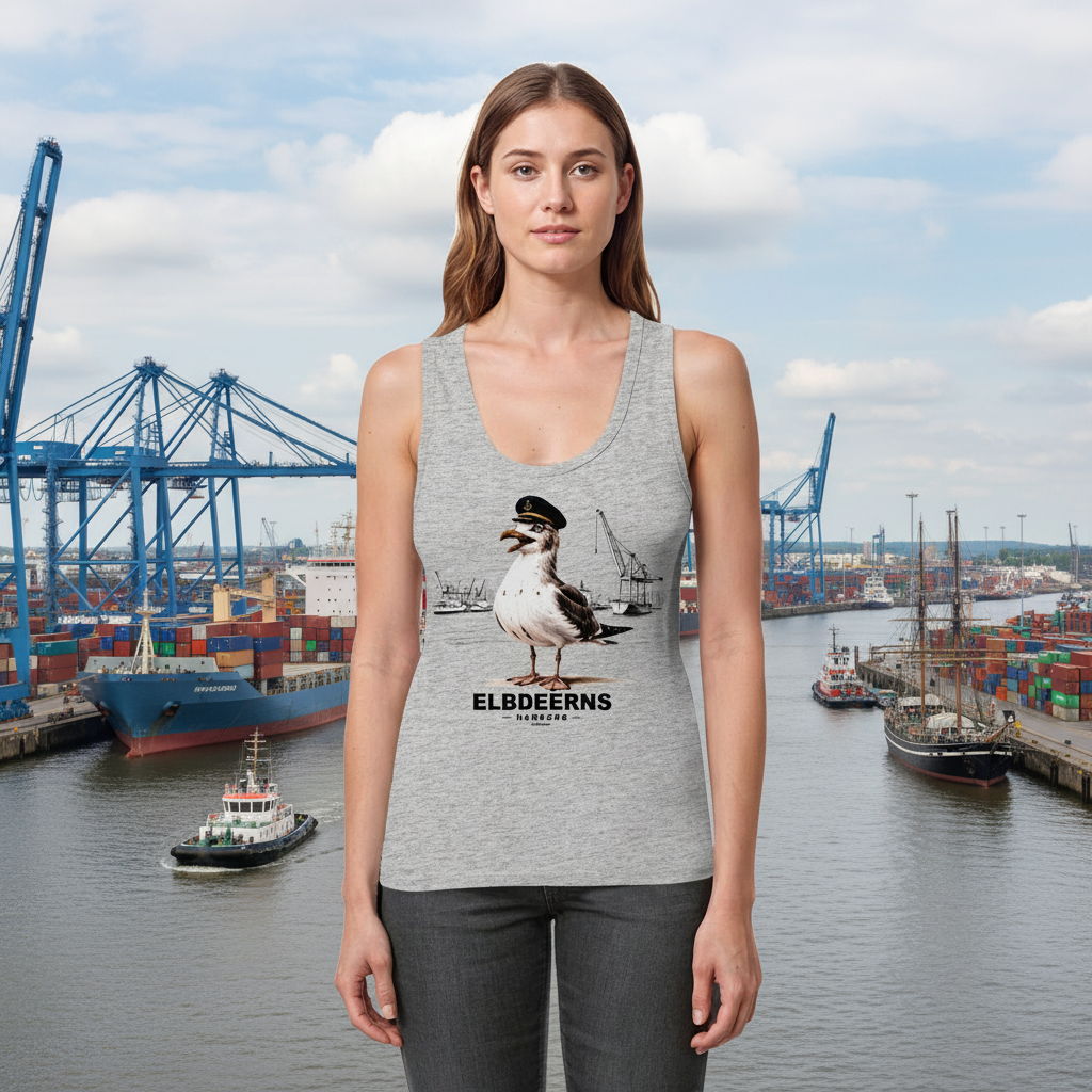 Elbdeerns "Hafenmöwe" - Womens Organic Fitted Tank Top