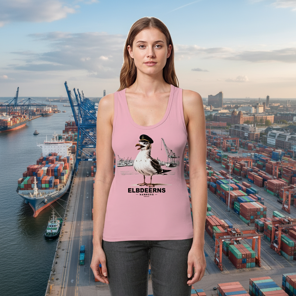 Elbdeerns "Hafenmöwe" - Womens Organic Fitted Tank Top