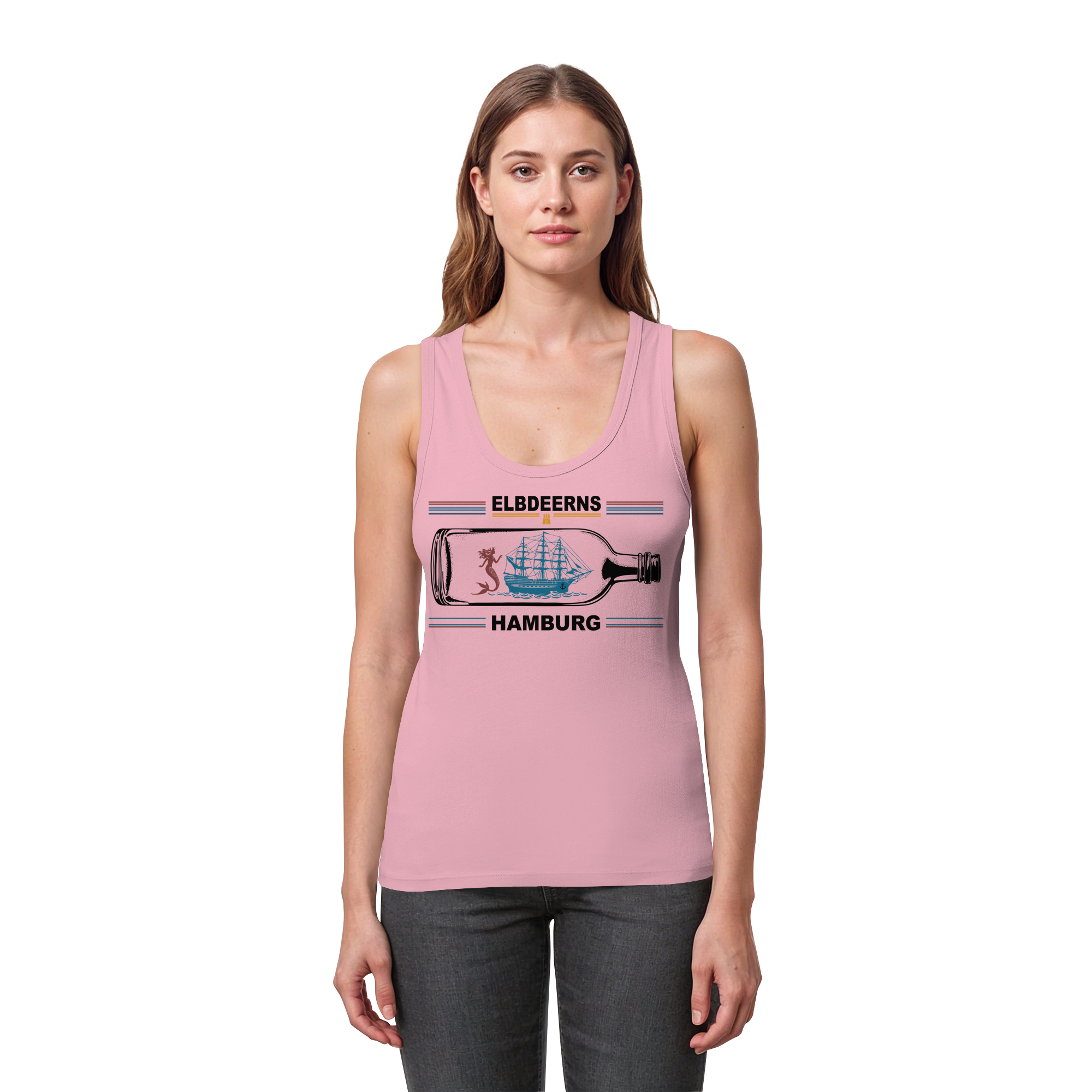 Elbdeerns "Buddelschiff" - Womens Organic Fitted Tank Top