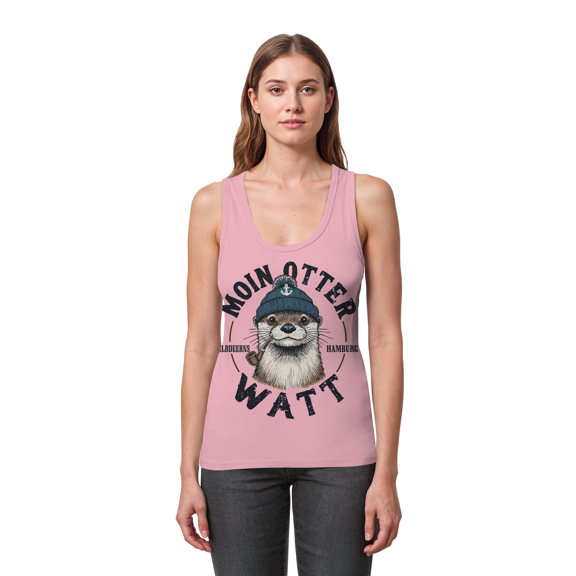 Elbdeerns - MOIN oder WATT - Womens Organic Fitted Tank Top