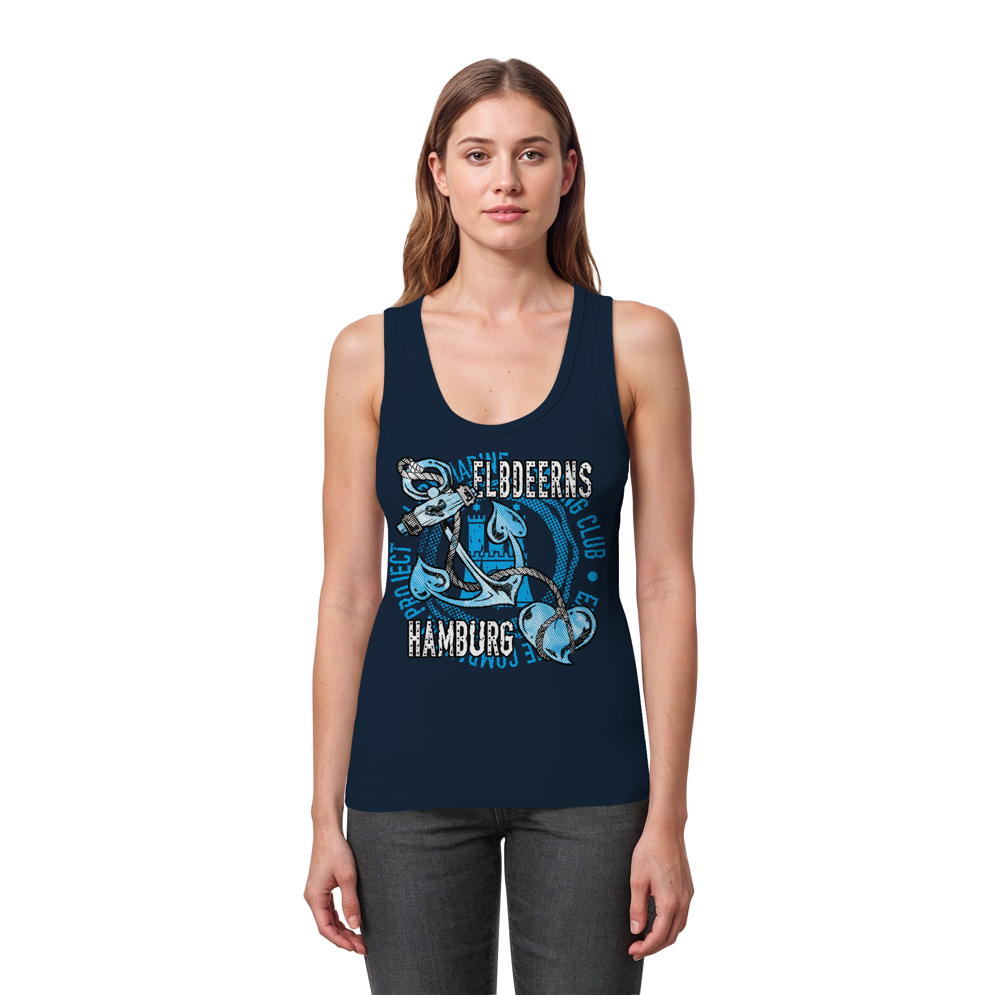 Elbdeerns "Club" - Womens Organic Fitted Tank Top
