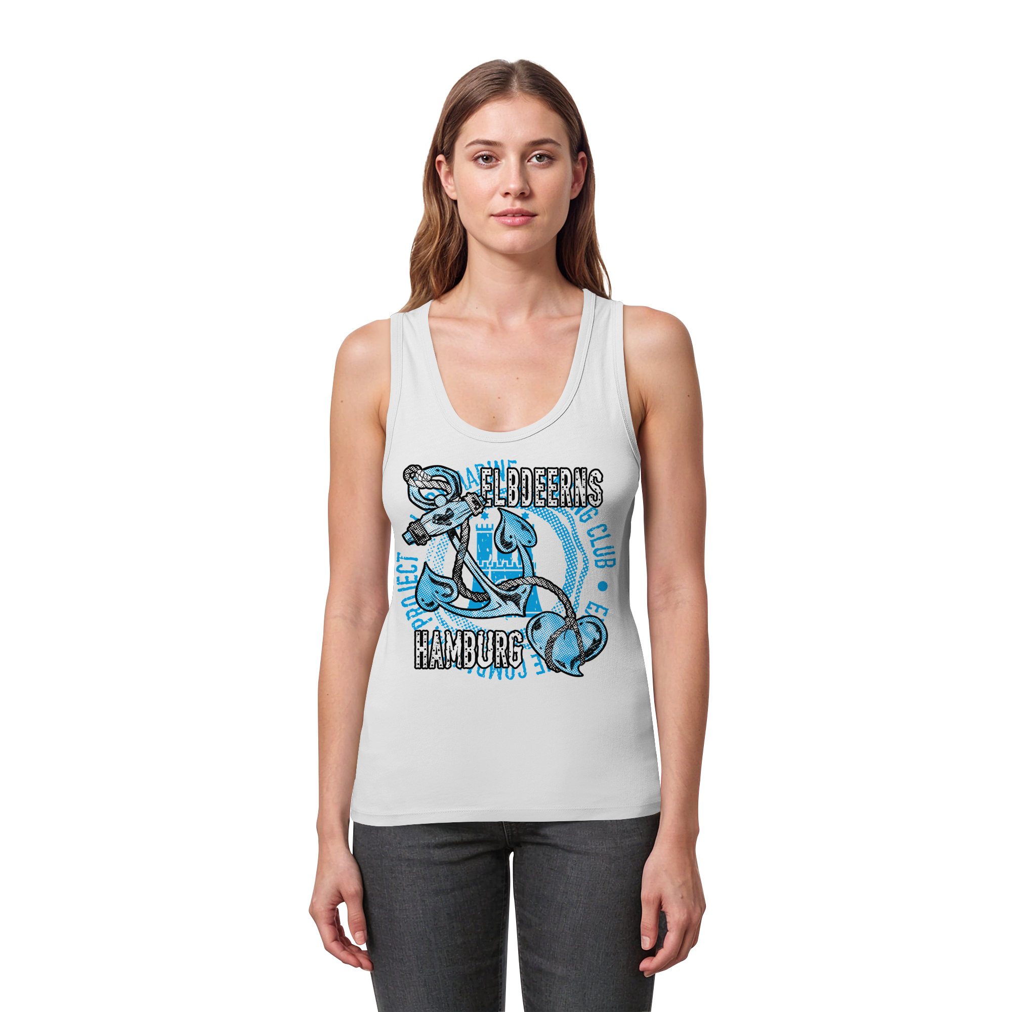 Elbdeerns "Club" - Womens Organic Fitted Tank Top