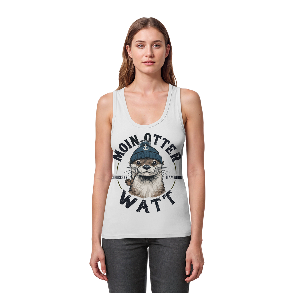 Elbdeerns - MOIN oder WATT - Womens Organic Fitted Tank Top