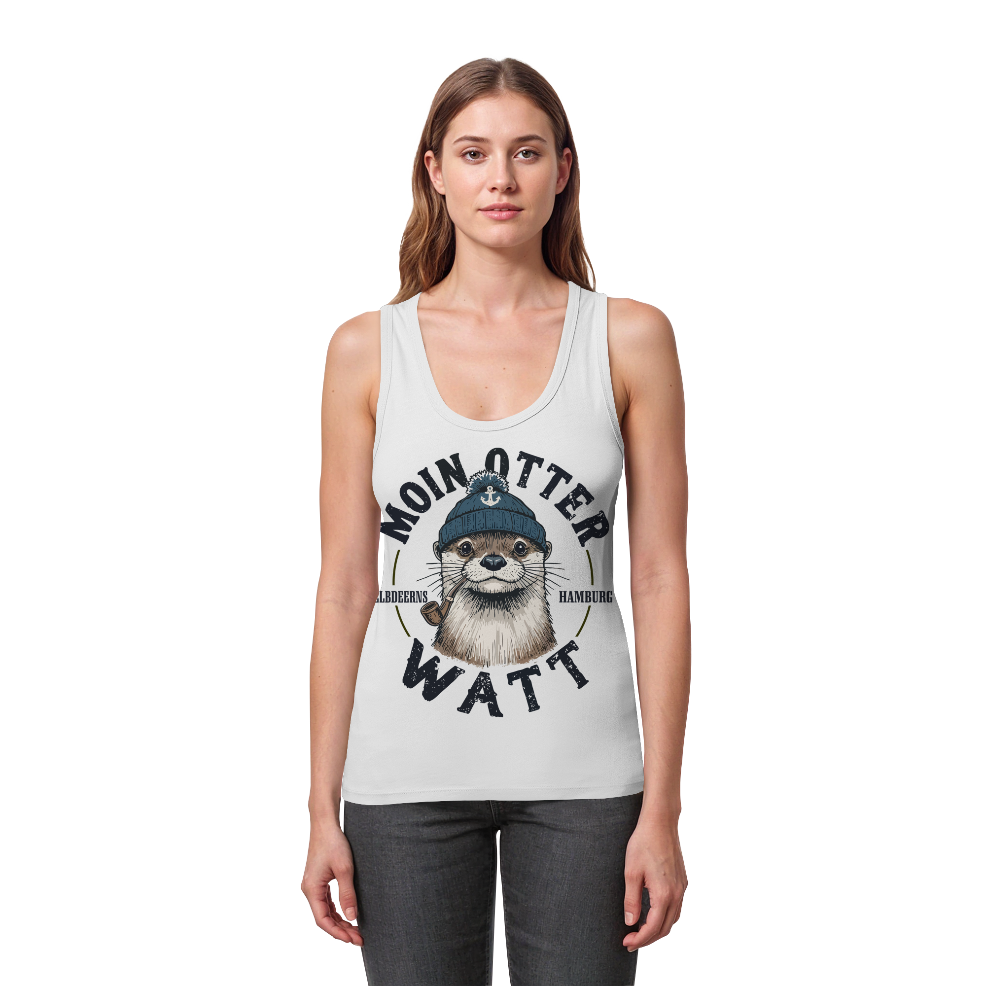 Elbdeerns - MOIN oder WATT - Womens Organic Fitted Tank Top
