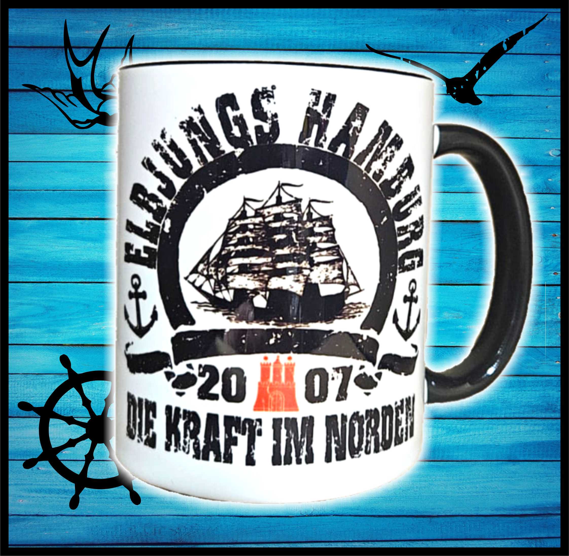 Tasse - EJ - Die Kraft im Norden - Panorama Tasse zweifarbig