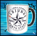 EJ - North Stars Red E - Panorama Tasse zweifarbig