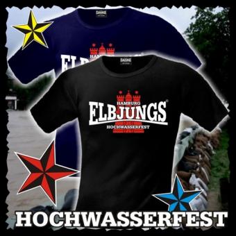 T-Shirt - Elbjungs * HOCHWASSERFEST * Dunkelblau | 5XL