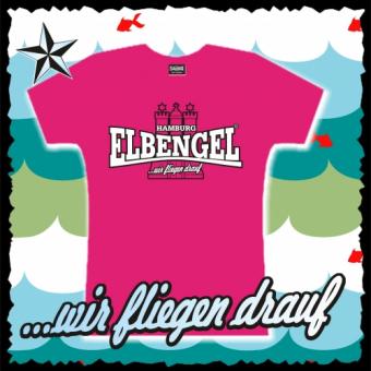 Kinder - T-Shirt - Elbengel * wir fliegen drauf pink | 86 - 94