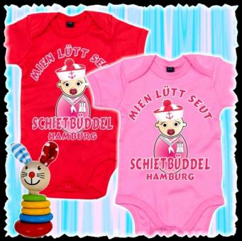 Babybody "Schietbüddel" Elbdeern 6 - 12 Monate | Bubble Gum Pink