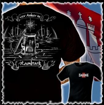 T-Shirt - Elbjungs * VOR ANKER IN HAMBURG * Schwarz | XL