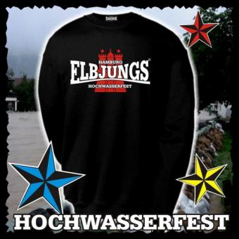 Sweatshirt - Elbjungs * HOCHWASSERFEST * 4XL | Dunkelblau