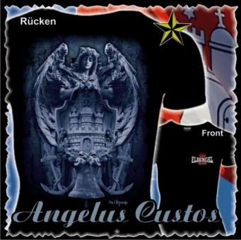 Damenshirt - Elbengel * Angelus Custos * S | V - Ausschnitt | schwarz