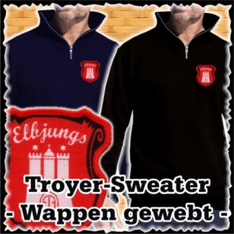 Troyer - Sweater "Wappen gewebt" 3XL | Schwarz