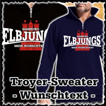 Troyer - Sweater * WUNSCHTEXT * Dunkelblau | L