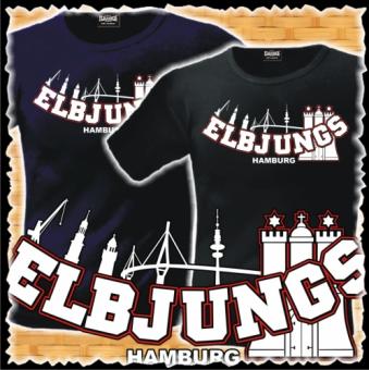 T-Shirt - Elbjungs * Skyline * Schwarz | 3XL