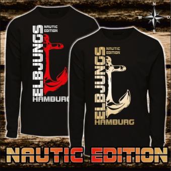 Longsleeve - Nautic Edition XL | Schwarz | weiss/rot