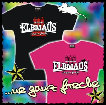 Kinder - T-Shirt - Elbmaus * ...NE GANZ FRECHE * pink | 142 - 152