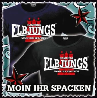 T-Shirt - Elbjungs * MOIN IHR SPACKEN * Dunkelblau | S