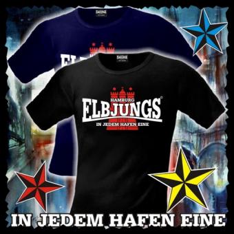 T-Shirt - Elbjungs * IN JEDEM HAFEN EINE * Schwarz | L