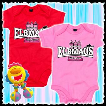 Babybody "Elbmaus" 0 - 3 Monate | Bubble Gum Pink