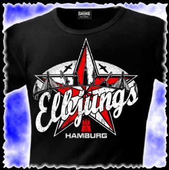 T-Shirt - Elbjungs * Hamburg Star * Schwarz | XL